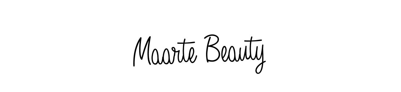 Design your own signature with our free online signature maker. With this signature software, you can create a handwritten (Angelique-Rose-font-FFP) signature for name Maarte Beauty. Maarte Beauty signature style 5 images and pictures png