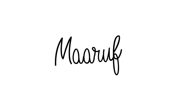 How to make Maaruf name signature. Use Angelique-Rose-font-FFP style for creating short signs online. This is the latest handwritten sign. Maaruf signature style 5 images and pictures png