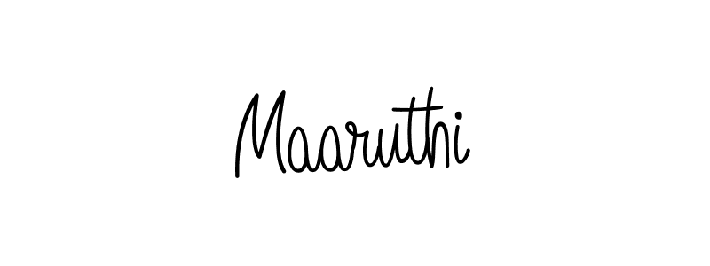 How to make Maaruthi name signature. Use Angelique-Rose-font-FFP style for creating short signs online. This is the latest handwritten sign. Maaruthi signature style 5 images and pictures png