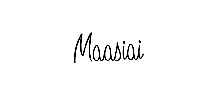 Maasiai stylish signature style. Best Handwritten Sign (Angelique-Rose-font-FFP) for my name. Handwritten Signature Collection Ideas for my name Maasiai. Maasiai signature style 5 images and pictures png