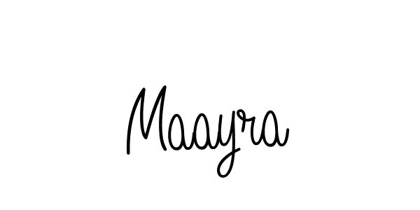 Maayra stylish signature style. Best Handwritten Sign (Angelique-Rose-font-FFP) for my name. Handwritten Signature Collection Ideas for my name Maayra. Maayra signature style 5 images and pictures png