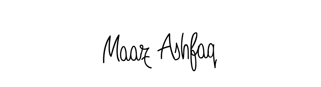 Maaz Ashfaq stylish signature style. Best Handwritten Sign (Angelique-Rose-font-FFP) for my name. Handwritten Signature Collection Ideas for my name Maaz Ashfaq. Maaz Ashfaq signature style 5 images and pictures png