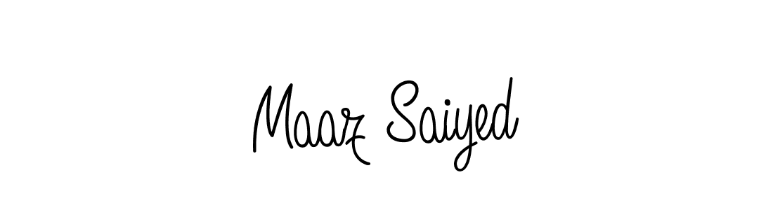 Create a beautiful signature design for name Maaz Saiyed. With this signature (Angelique-Rose-font-FFP) fonts, you can make a handwritten signature for free. Maaz Saiyed signature style 5 images and pictures png