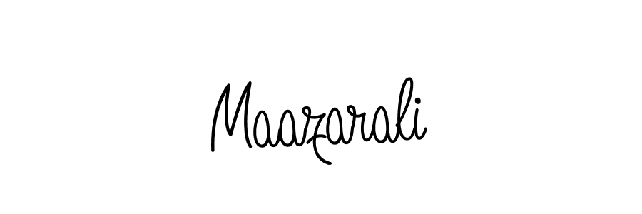 Make a beautiful signature design for name Maazarali. With this signature (Angelique-Rose-font-FFP) style, you can create a handwritten signature for free. Maazarali signature style 5 images and pictures png