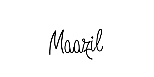 Make a beautiful signature design for name Maazil. With this signature (Angelique-Rose-font-FFP) style, you can create a handwritten signature for free. Maazil signature style 5 images and pictures png