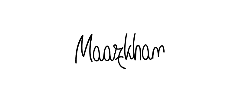 You should practise on your own different ways (Angelique-Rose-font-FFP) to write your name (Maazkhan) in signature. don't let someone else do it for you. Maazkhan signature style 5 images and pictures png