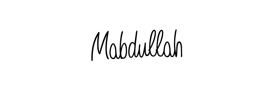 You should practise on your own different ways (Angelique-Rose-font-FFP) to write your name (Mabdullah) in signature. don't let someone else do it for you. Mabdullah signature style 5 images and pictures png