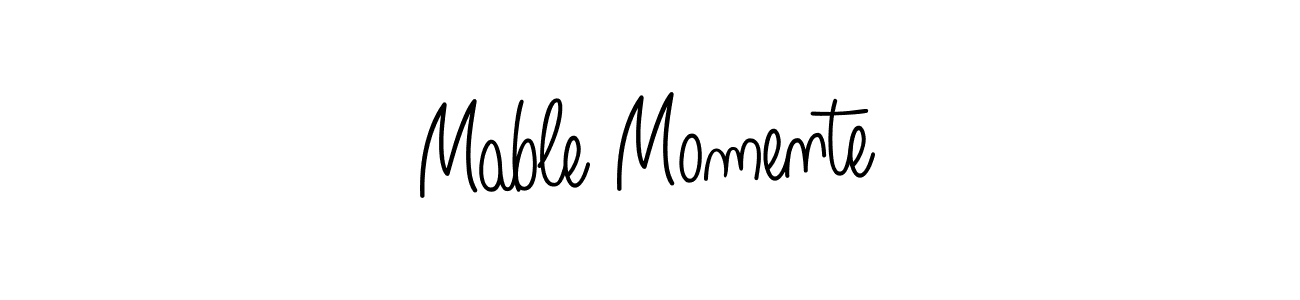 How to make Mable Momente name signature. Use Angelique-Rose-font-FFP style for creating short signs online. This is the latest handwritten sign. Mable Momente signature style 5 images and pictures png