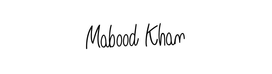 Design your own signature with our free online signature maker. With this signature software, you can create a handwritten (Angelique-Rose-font-FFP) signature for name Mabood Khan. Mabood Khan signature style 5 images and pictures png