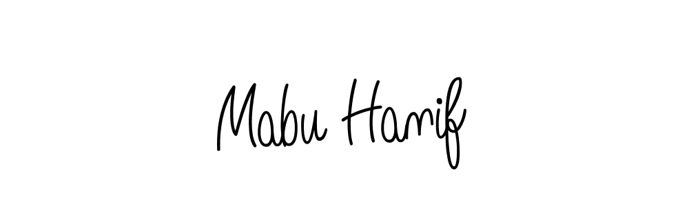 Design your own signature with our free online signature maker. With this signature software, you can create a handwritten (Angelique-Rose-font-FFP) signature for name Mabu Hanif. Mabu Hanif signature style 5 images and pictures png