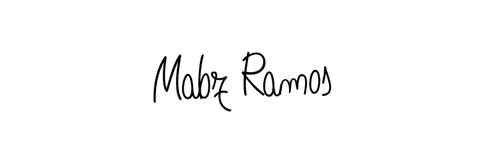 Mabz Ramos stylish signature style. Best Handwritten Sign (Angelique-Rose-font-FFP) for my name. Handwritten Signature Collection Ideas for my name Mabz Ramos. Mabz Ramos signature style 5 images and pictures png