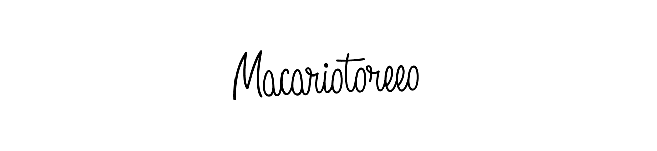 The best way (Angelique-Rose-font-FFP) to make a short signature is to pick only two or three words in your name. The name Macariotoreeo include a total of six letters. For converting this name. Macariotoreeo signature style 5 images and pictures png