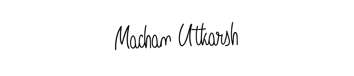 Make a beautiful signature design for name Machan Utkarsh. Use this online signature maker to create a handwritten signature for free. Machan Utkarsh signature style 5 images and pictures png