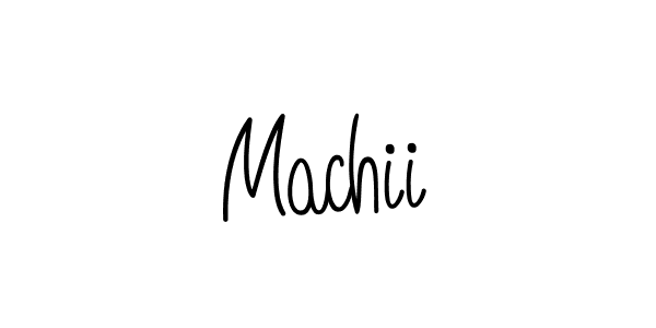 Make a beautiful signature design for name Machii. With this signature (Angelique-Rose-font-FFP) style, you can create a handwritten signature for free. Machii signature style 5 images and pictures png