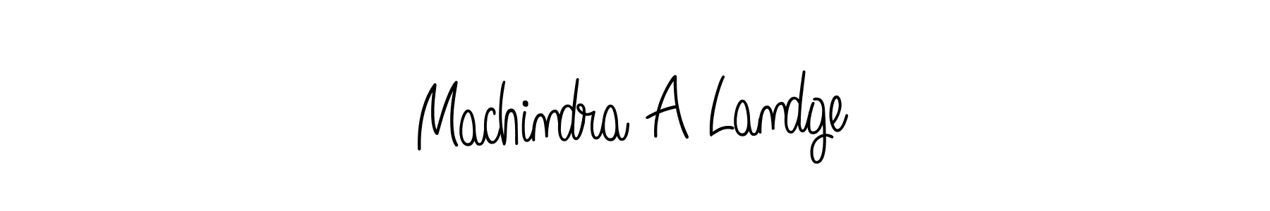 The best way (Angelique-Rose-font-FFP) to make a short signature is to pick only two or three words in your name. The name Machindra A Landge include a total of six letters. For converting this name. Machindra A Landge signature style 5 images and pictures png