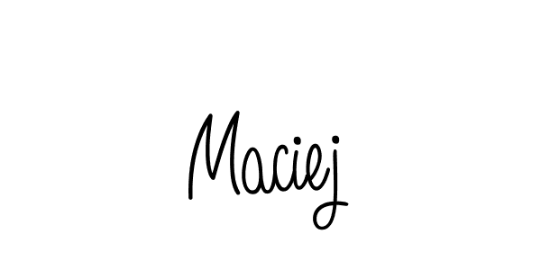 Design your own signature with our free online signature maker. With this signature software, you can create a handwritten (Angelique-Rose-font-FFP) signature for name Maciej. Maciej signature style 5 images and pictures png