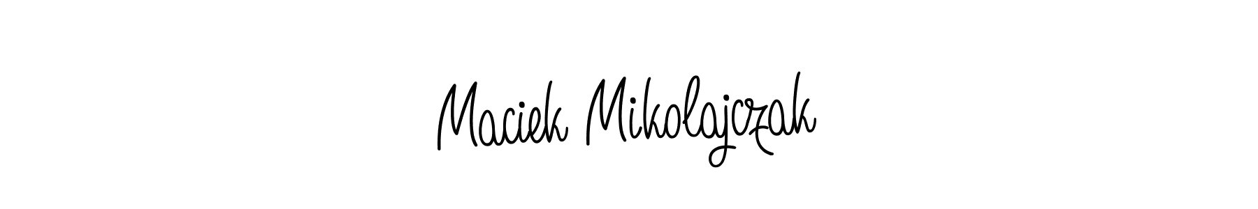 Create a beautiful signature design for name Maciek Mikolajczak. With this signature (Angelique-Rose-font-FFP) fonts, you can make a handwritten signature for free. Maciek Mikolajczak signature style 5 images and pictures png