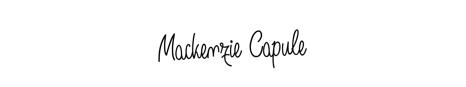 Use a signature maker to create a handwritten signature online. With this signature software, you can design (Angelique-Rose-font-FFP) your own signature for name Mackenzie Capule. Mackenzie Capule signature style 5 images and pictures png