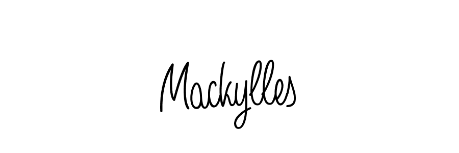 How to make Mackylles name signature. Use Angelique-Rose-font-FFP style for creating short signs online. This is the latest handwritten sign. Mackylles signature style 5 images and pictures png