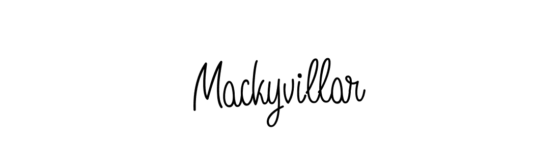 Make a beautiful signature design for name Mackyvillar. With this signature (Angelique-Rose-font-FFP) style, you can create a handwritten signature for free. Mackyvillar signature style 5 images and pictures png