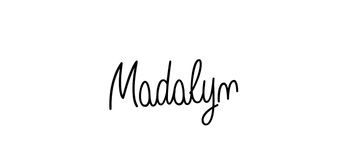 Make a beautiful signature design for name Madalyn. With this signature (Angelique-Rose-font-FFP) style, you can create a handwritten signature for free. Madalyn signature style 5 images and pictures png