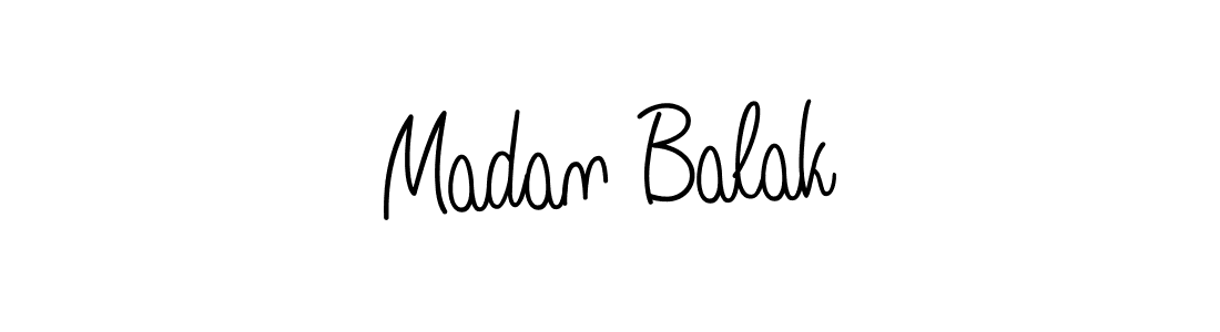You should practise on your own different ways (Angelique-Rose-font-FFP) to write your name (Madan Balak) in signature. don't let someone else do it for you. Madan Balak signature style 5 images and pictures png