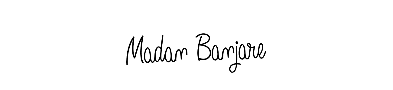 How to make Madan Banjare name signature. Use Angelique-Rose-font-FFP style for creating short signs online. This is the latest handwritten sign. Madan Banjare signature style 5 images and pictures png