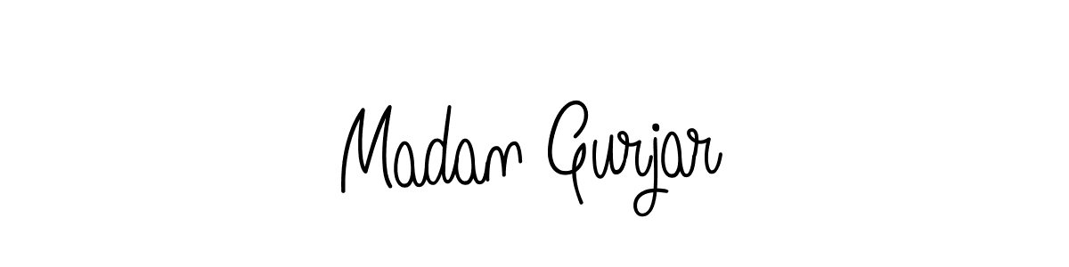 Also we have Madan Gurjar name is the best signature style. Create professional handwritten signature collection using Angelique-Rose-font-FFP autograph style. Madan Gurjar signature style 5 images and pictures png