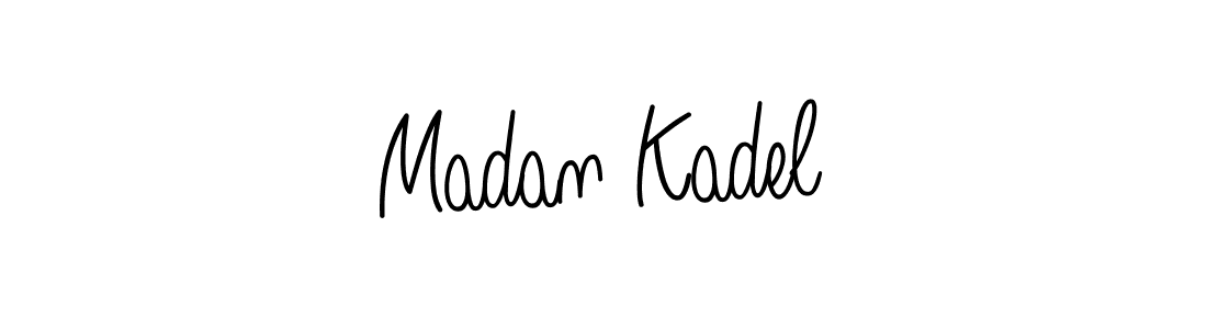 You should practise on your own different ways (Angelique-Rose-font-FFP) to write your name (Madan Kadel) in signature. don't let someone else do it for you. Madan Kadel signature style 5 images and pictures png