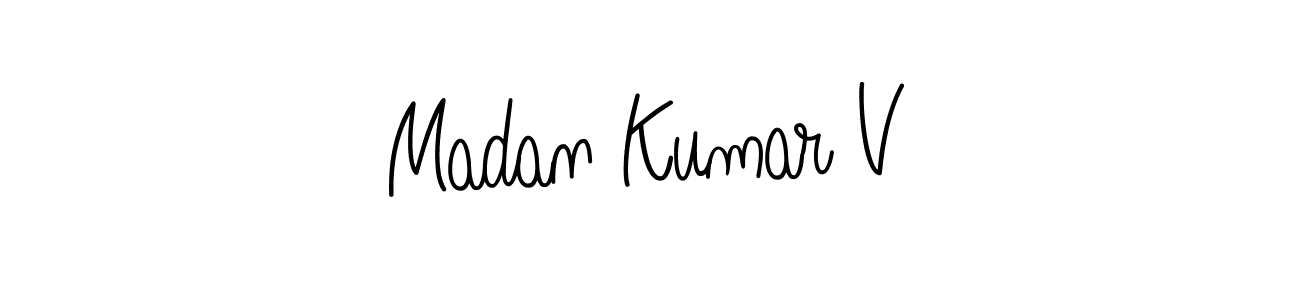 How to Draw Madan Kumar V signature style? Angelique-Rose-font-FFP is a latest design signature styles for name Madan Kumar V. Madan Kumar V signature style 5 images and pictures png