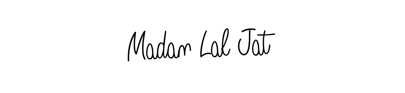 The best way (Angelique-Rose-font-FFP) to make a short signature is to pick only two or three words in your name. The name Madan Lal Jat include a total of six letters. For converting this name. Madan Lal Jat signature style 5 images and pictures png