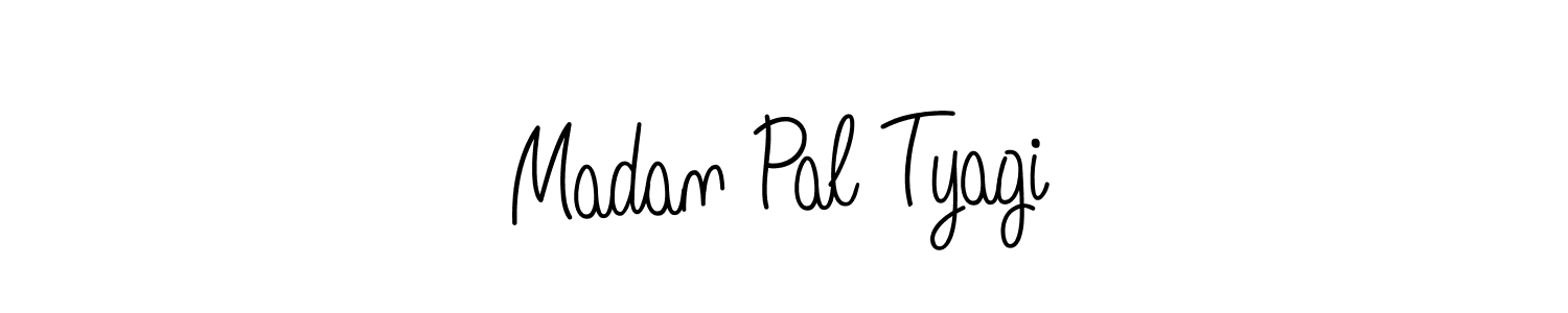 You should practise on your own different ways (Angelique-Rose-font-FFP) to write your name (Madan Pal Tyagi) in signature. don't let someone else do it for you. Madan Pal Tyagi signature style 5 images and pictures png