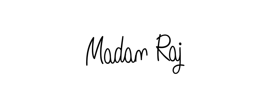 Use a signature maker to create a handwritten signature online. With this signature software, you can design (Angelique-Rose-font-FFP) your own signature for name Madan Raj. Madan Raj signature style 5 images and pictures png