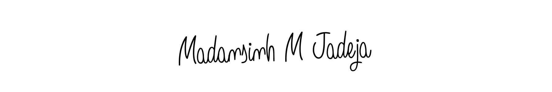 if you are searching for the best signature style for your name Madansinh M Jadeja. so please give up your signature search. here we have designed multiple signature styles  using Angelique-Rose-font-FFP. Madansinh M Jadeja signature style 5 images and pictures png