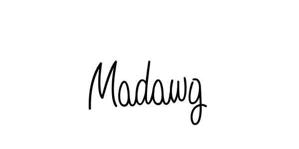 Make a beautiful signature design for name Madawg. With this signature (Angelique-Rose-font-FFP) style, you can create a handwritten signature for free. Madawg signature style 5 images and pictures png