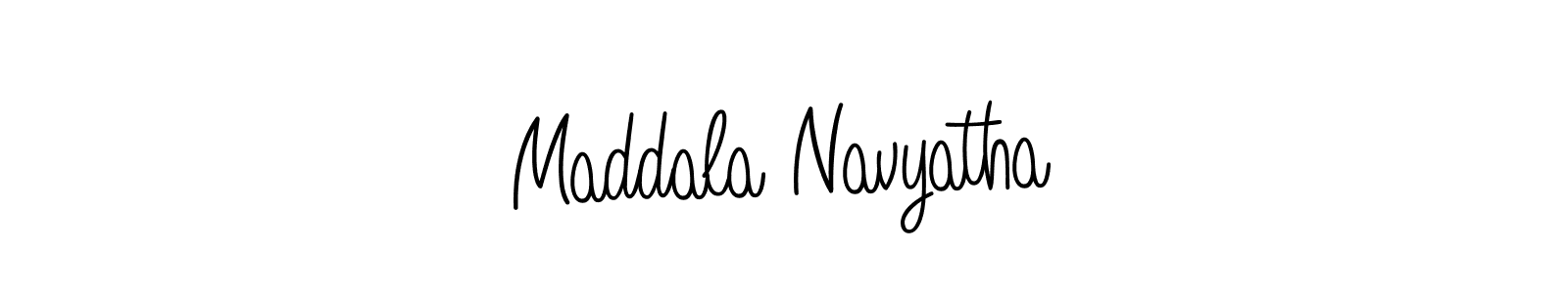 Create a beautiful signature design for name Maddala Navyatha. With this signature (Angelique-Rose-font-FFP) fonts, you can make a handwritten signature for free. Maddala Navyatha signature style 5 images and pictures png