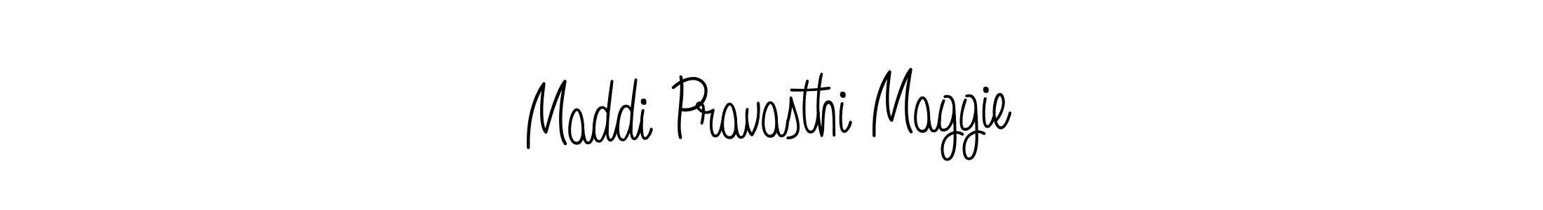 if you are searching for the best signature style for your name Maddi Pravasthi Maggie. so please give up your signature search. here we have designed multiple signature styles  using Angelique-Rose-font-FFP. Maddi Pravasthi Maggie signature style 5 images and pictures png