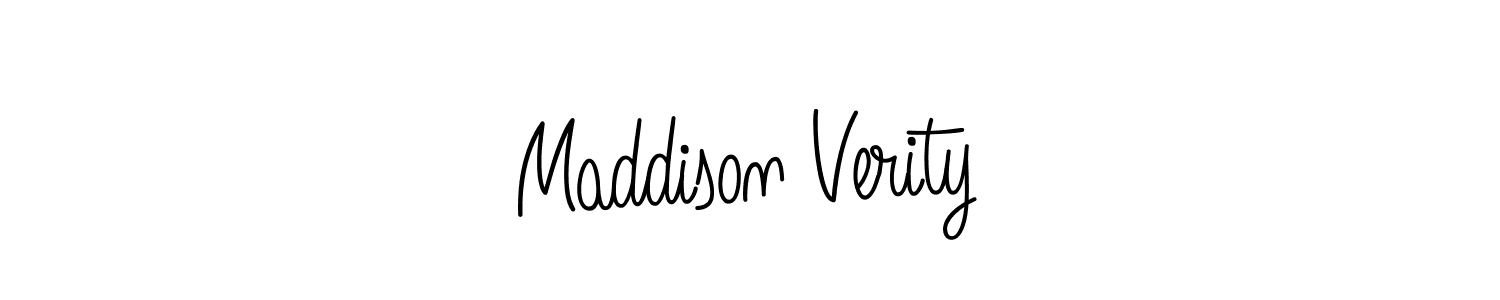 Use a signature maker to create a handwritten signature online. With this signature software, you can design (Angelique-Rose-font-FFP) your own signature for name Maddison Verity. Maddison Verity signature style 5 images and pictures png