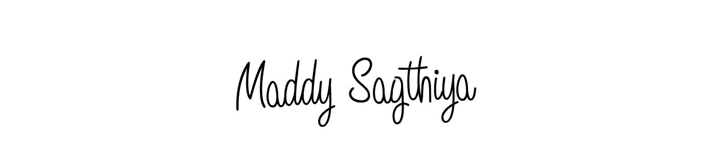 How to make Maddy Sagthiya name signature. Use Angelique-Rose-font-FFP style for creating short signs online. This is the latest handwritten sign. Maddy Sagthiya signature style 5 images and pictures png