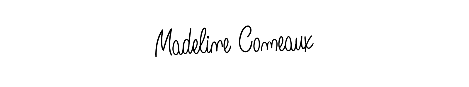 Make a beautiful signature design for name Madeline Comeaux. With this signature (Angelique-Rose-font-FFP) style, you can create a handwritten signature for free. Madeline Comeaux signature style 5 images and pictures png