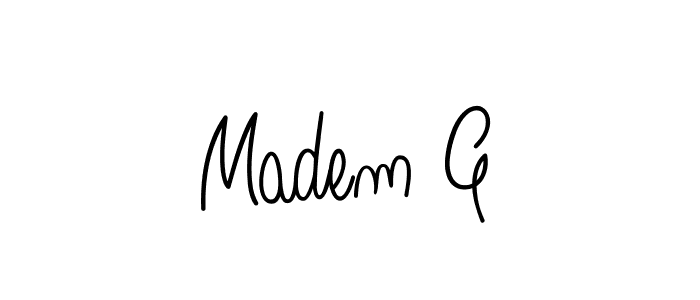 Check out images of Autograph of Madem G name. Actor Madem G Signature Style. Angelique-Rose-font-FFP is a professional sign style online. Madem G signature style 5 images and pictures png