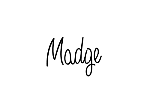 Design your own signature with our free online signature maker. With this signature software, you can create a handwritten (Angelique-Rose-font-FFP) signature for name Madge. Madge signature style 5 images and pictures png