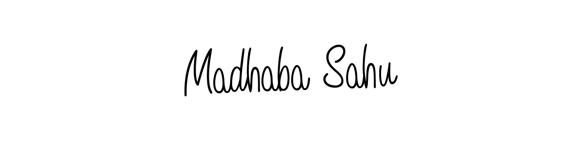 Create a beautiful signature design for name Madhaba Sahu. With this signature (Angelique-Rose-font-FFP) fonts, you can make a handwritten signature for free. Madhaba Sahu signature style 5 images and pictures png