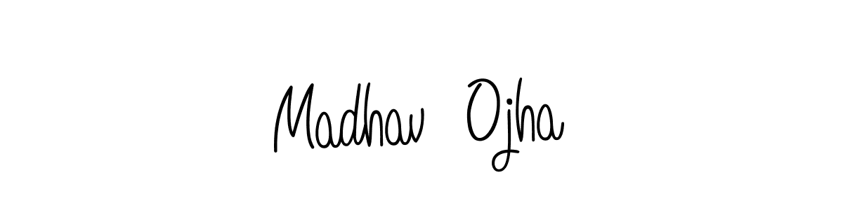 Create a beautiful signature design for name Madhav  Ojha. With this signature (Angelique-Rose-font-FFP) fonts, you can make a handwritten signature for free. Madhav  Ojha signature style 5 images and pictures png