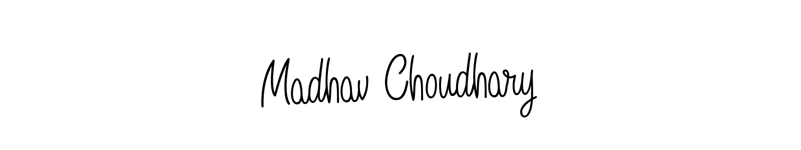Use a signature maker to create a handwritten signature online. With this signature software, you can design (Angelique-Rose-font-FFP) your own signature for name Madhav Choudhary. Madhav Choudhary signature style 5 images and pictures png