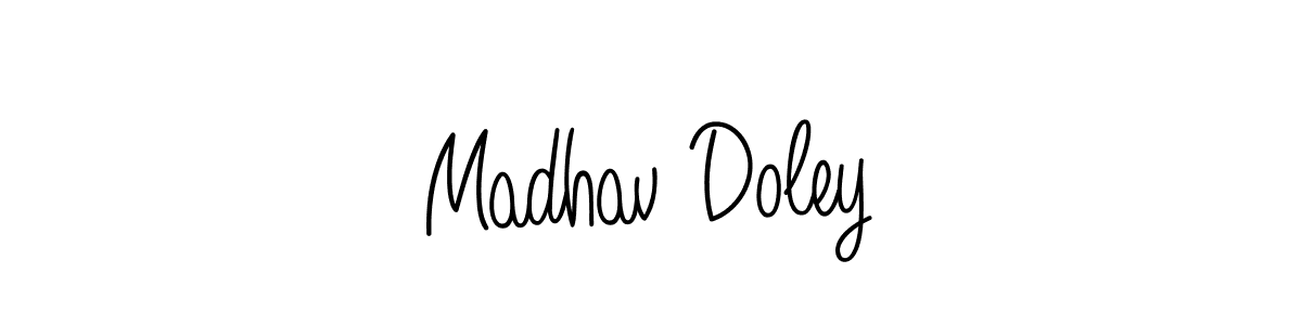 The best way (Angelique-Rose-font-FFP) to make a short signature is to pick only two or three words in your name. The name Madhav Doley include a total of six letters. For converting this name. Madhav Doley signature style 5 images and pictures png