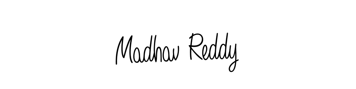 How to make Madhav Reddy name signature. Use Angelique-Rose-font-FFP style for creating short signs online. This is the latest handwritten sign. Madhav Reddy signature style 5 images and pictures png