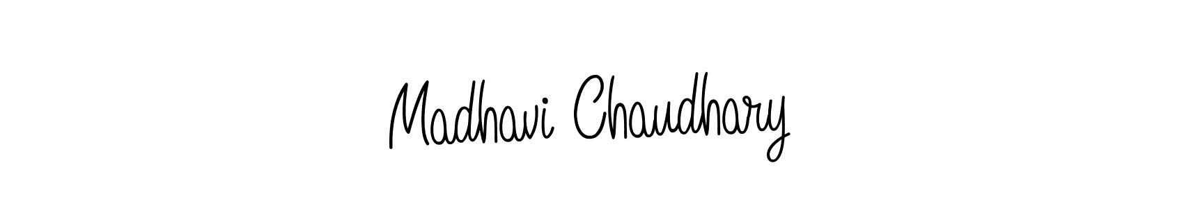 Also we have Madhavi Chaudhary name is the best signature style. Create professional handwritten signature collection using Angelique-Rose-font-FFP autograph style. Madhavi Chaudhary signature style 5 images and pictures png