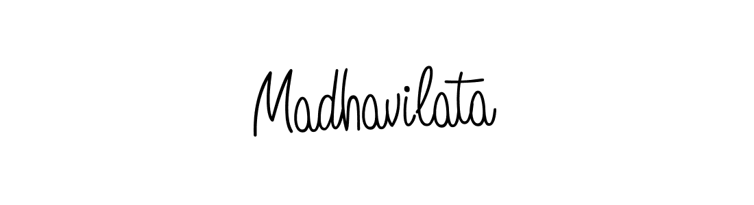 How to make Madhavilata name signature. Use Angelique-Rose-font-FFP style for creating short signs online. This is the latest handwritten sign. Madhavilata signature style 5 images and pictures png