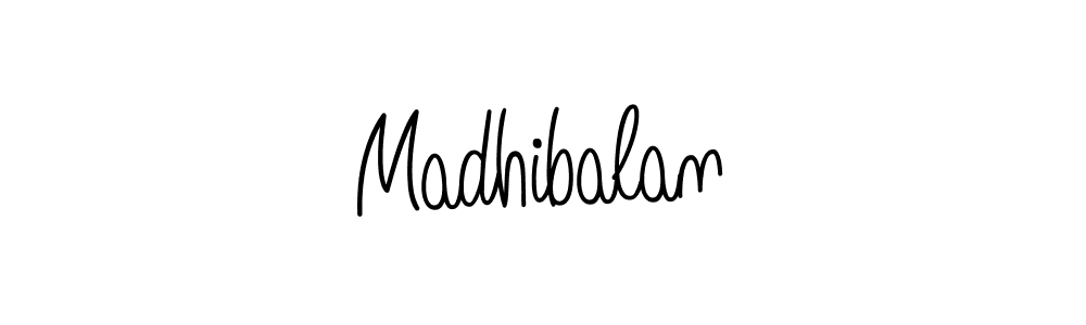 Madhibalan stylish signature style. Best Handwritten Sign (Angelique-Rose-font-FFP) for my name. Handwritten Signature Collection Ideas for my name Madhibalan. Madhibalan signature style 5 images and pictures png